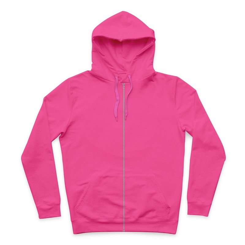 Plain Hooded Zipper Jacket- Peach - เสื้อโค้ทผู้ชาย - ผ้าฝ้าย/ผ้าลินิน สึชมพู