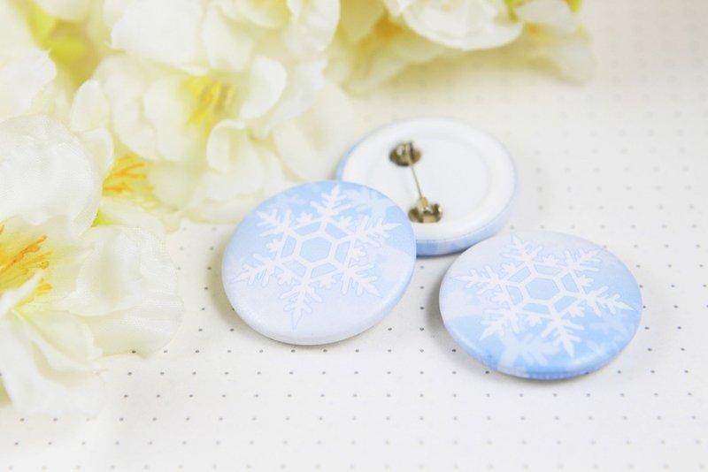 Winter‧Cold Crisp 32mm Badge - เข็มกลัด/พิน - วัสดุอื่นๆ สีใส