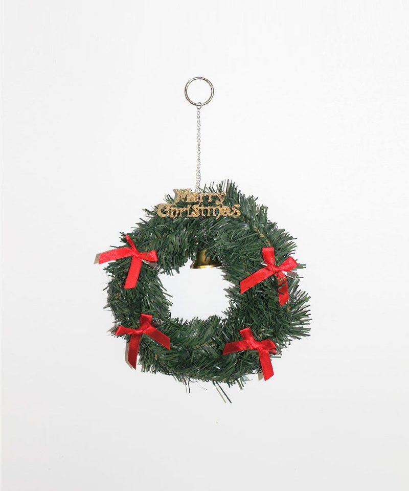 Christmas ribbon Wreath mobile - อื่นๆ - วัสดุอื่นๆ สีเขียว