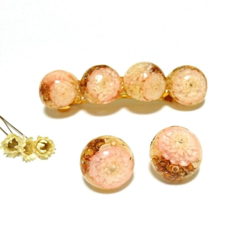 -¥ 200 deals set sale Dried flowers are trapped ♪ (light pink) - Hair Accessories - Other Metals Pink