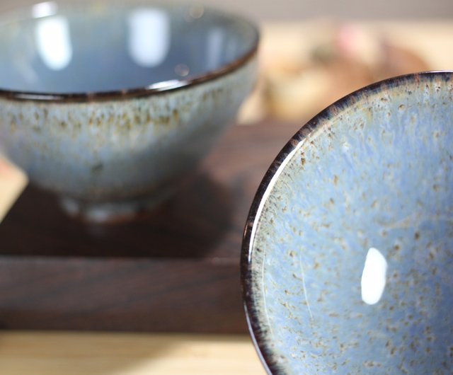 天目茶わん+玉瓷公道杯-福满 三维工匠窑变建盏功夫茶具套装家用天目釉钧窑陶瓷茶壶功夫茶杯茶盏泡茶