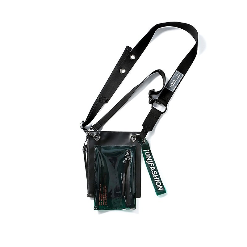 Waterproof Material Messenger Bags & Sling Bags Black - SIDEEFFECT 18SS CHEST BAG PVC waterproof crossbody travel bag