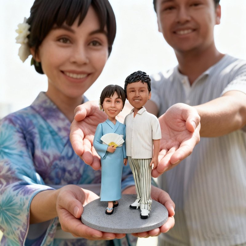 客製化人物公仔 結婚 周年紀念 禮物 訂製 人偶 人像畫 似顏繪 93 - 公仔/玩偶 - 黏土 多色