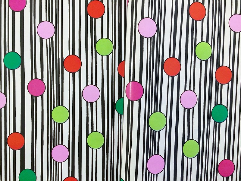 Avant-garde straight line big dot/Swiss Stewo wrapping paper - Gift Wrapping & Boxes - Paper Multicolor