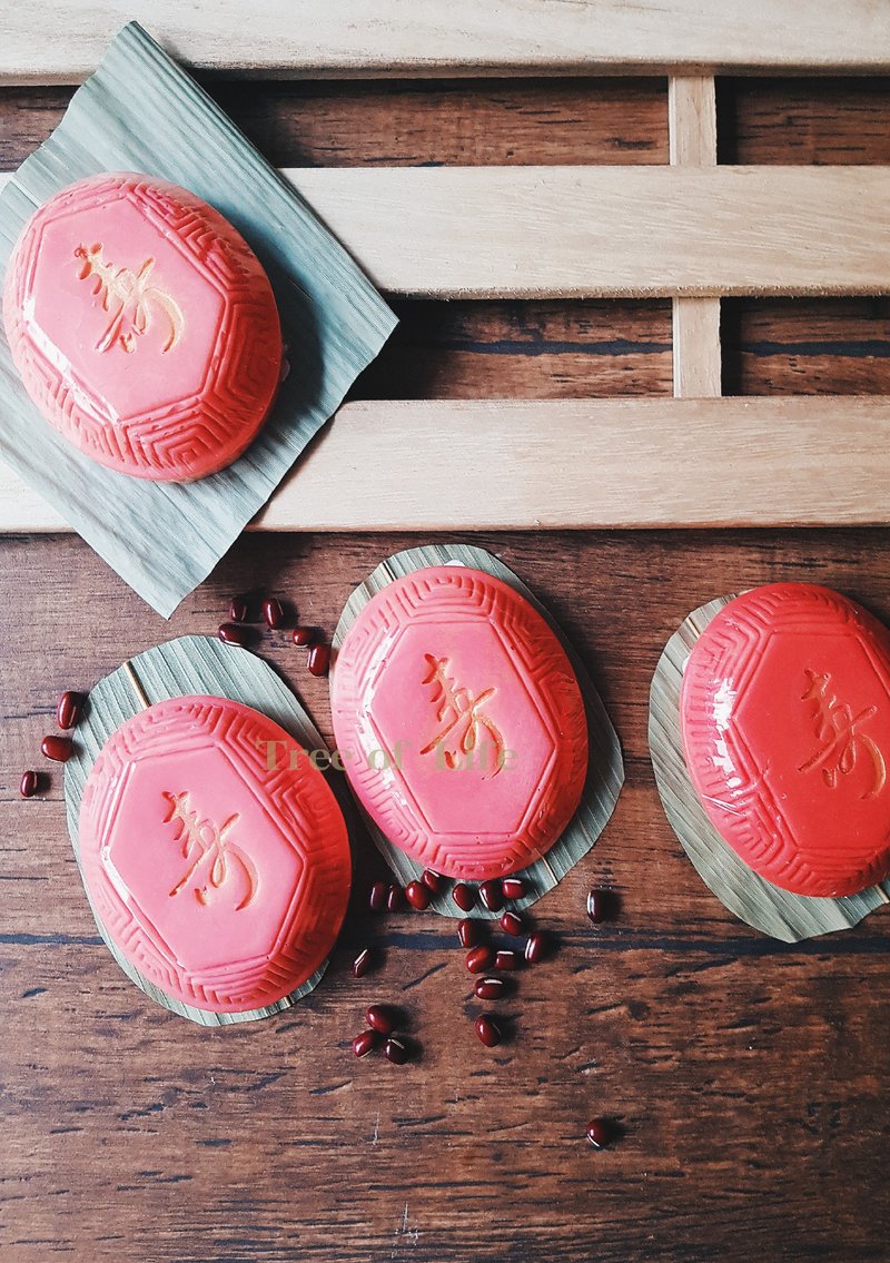 [Gift] Red Turtle Kueh Soap_Peanut/Red Bean/Mung Bean Fragrance_For Birthdays - สบู่ - วัสดุอื่นๆ สีแดง