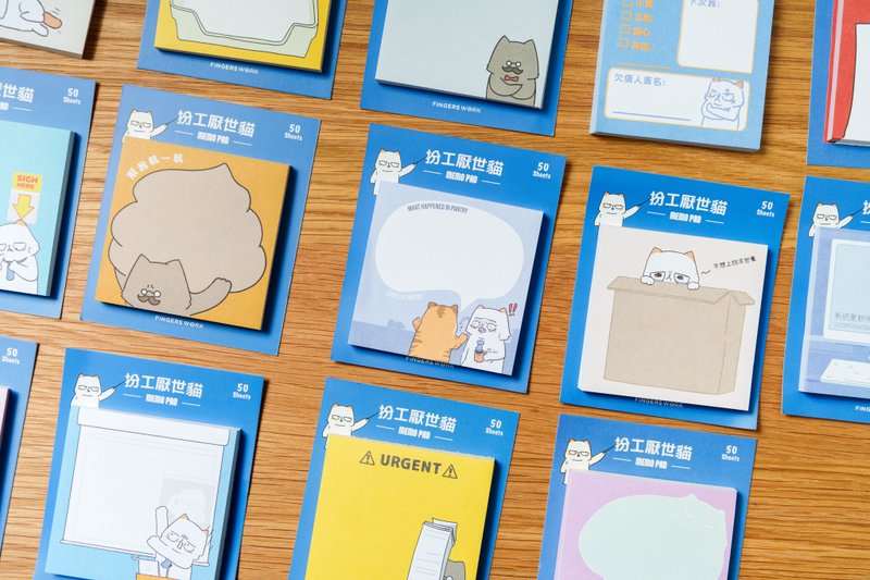 VER.2 扮工厭世貓便簽本 MEMO PAD - 便條紙/便利貼 - 紙 