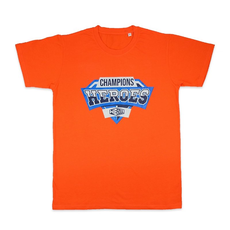 HEROESシリーズデザインコットンTダイヤモンドシールド::オレンジ:: 18050104-22 - Tシャツ メンズ - コットン・麻 オレンジ