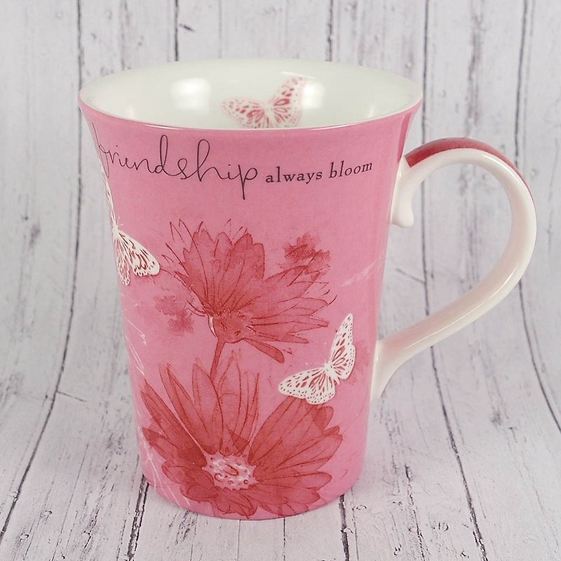 LC bone china pink mug / friendship friendship - Mugs - Porcelain Pink