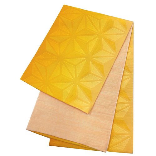 fuukakimono 女性 腰封 和服腰帶 小袋帯 半幅帯 日本製 黄色 01