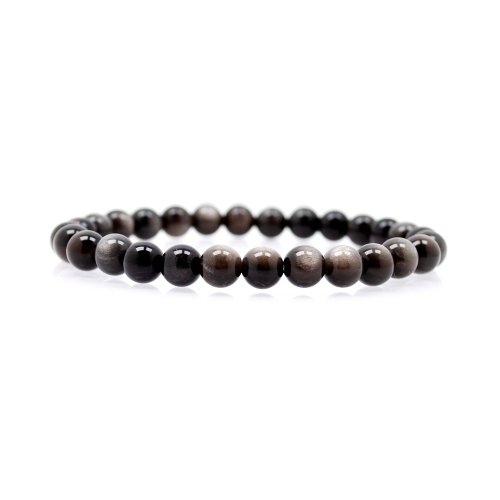 正佳珠寶 Gemsrich Jewelry 【正佳珠寶】銀曜石 月光銀耀石 6mm 銀曜石手珠 日本彈力繩