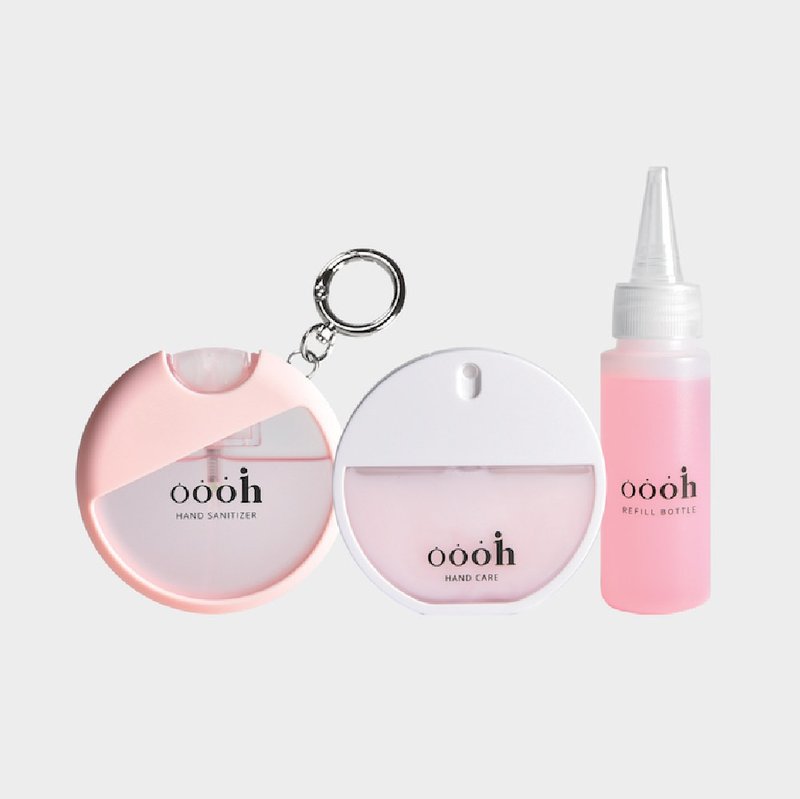 Oooh Limited Combination Small Round Bottle Hand Drying Spray + Hand Spray + Refill Bottle | 9 styles available - ผลิตภัณฑ์ล้างมือ - สารสกัดไม้ก๊อก หลากหลายสี