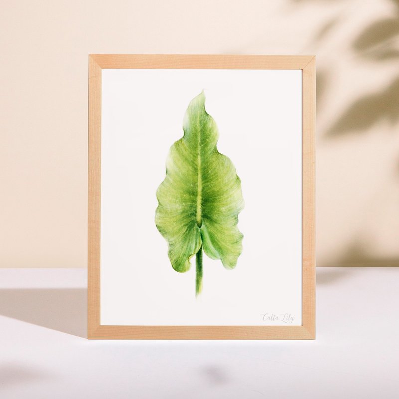 The silent bedroom restaurant of the plant hanging painting plant watercolor copy painting fresh healing green decorative painting - โปสเตอร์ - กระดาษ หลากหลายสี