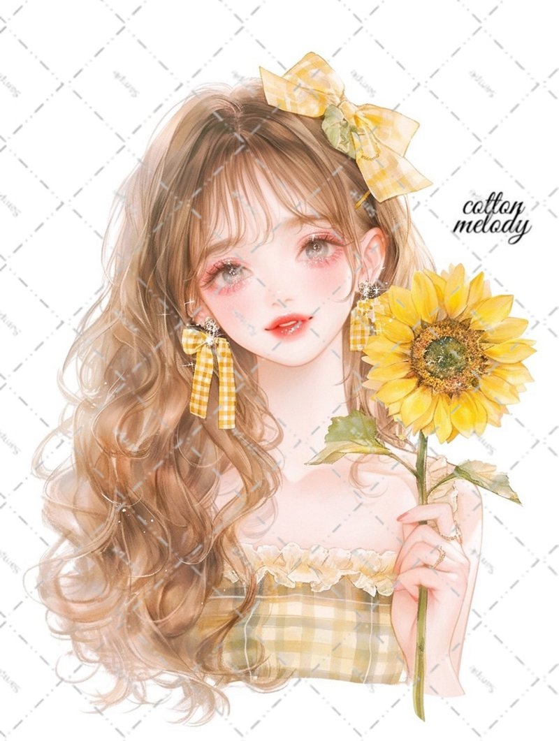 original sticker no.5866 人物ステッカー オリジナルステッカー 人物ステッカー 女の子ステッカー オリジナル人物ステッカー - 貼紙 - 紙 