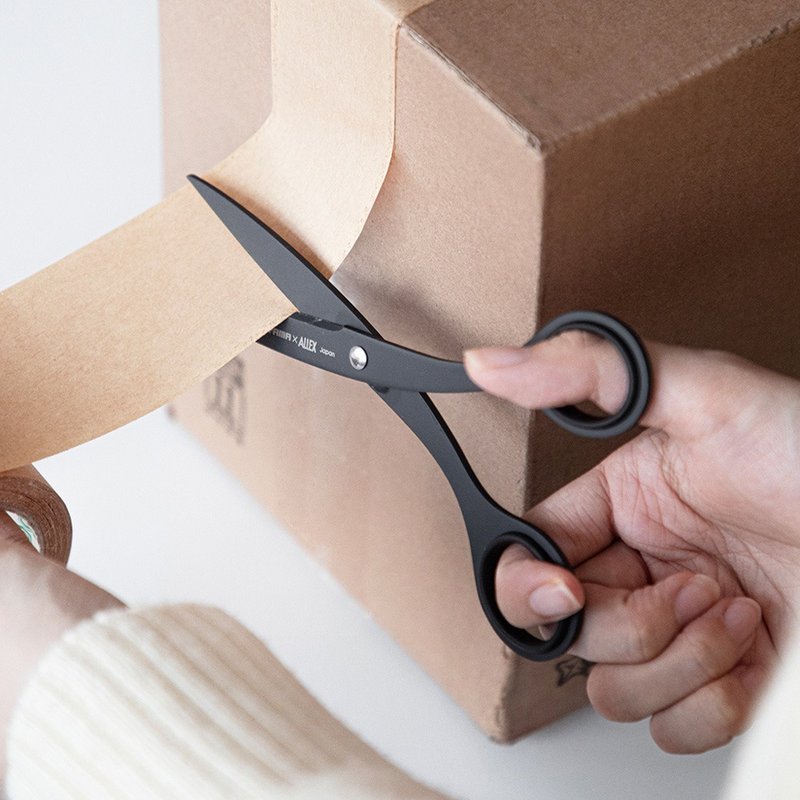 Japan Shimoyama ALLEX Collaboration Japanese-Made Non-Stick Adhesive Scissors - 165mm - กรรไกร - วัสดุอื่นๆ สีดำ