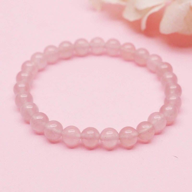Pink Crystal Natural Stone Bracelet Wang Peach Blossom I Good Popularity - Bracelets - Crystal 