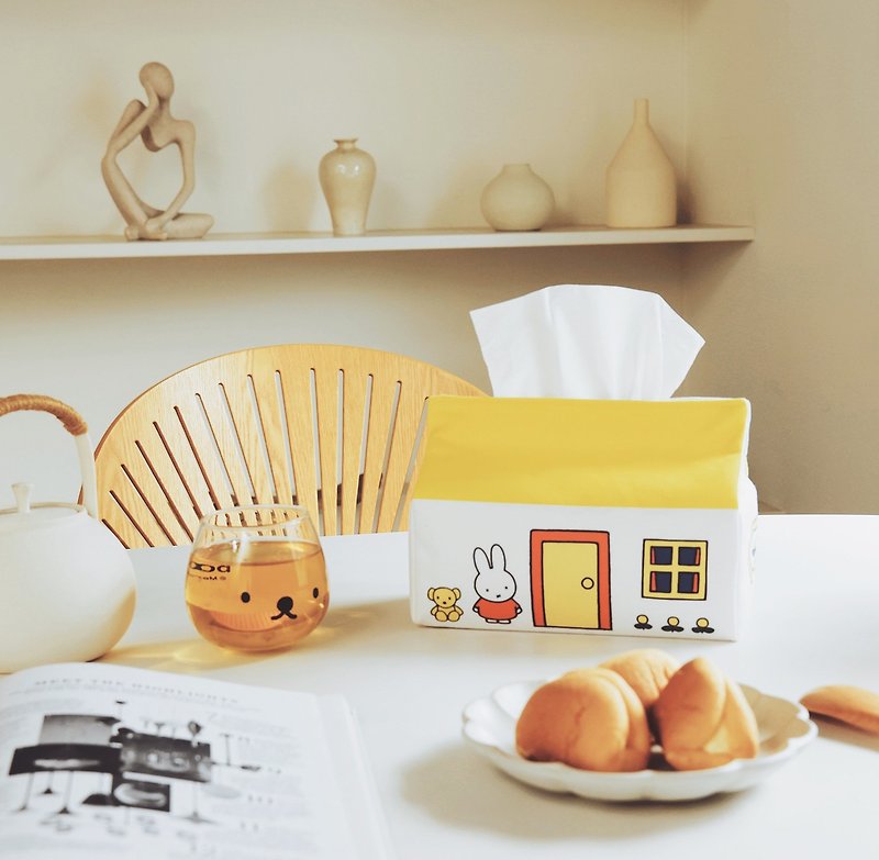 Miffy's House - Tissue Box Cover - Yellow - กล่องทิชชู่ - ไฟเบอร์อื่นๆ สีเหลือง