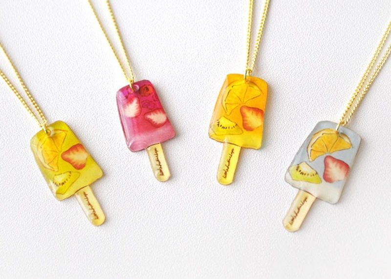 ICE CANDY NECKLACE - ネックレス - プラスチック イエロー