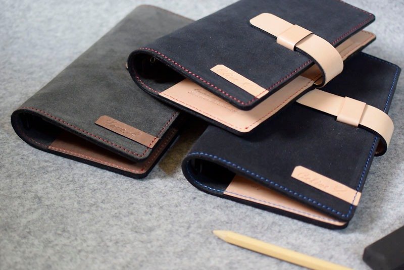 Plug-in loose-leaf notebook suede series // 2023 handbook/notebook - Notebooks & Journals - Genuine Leather 