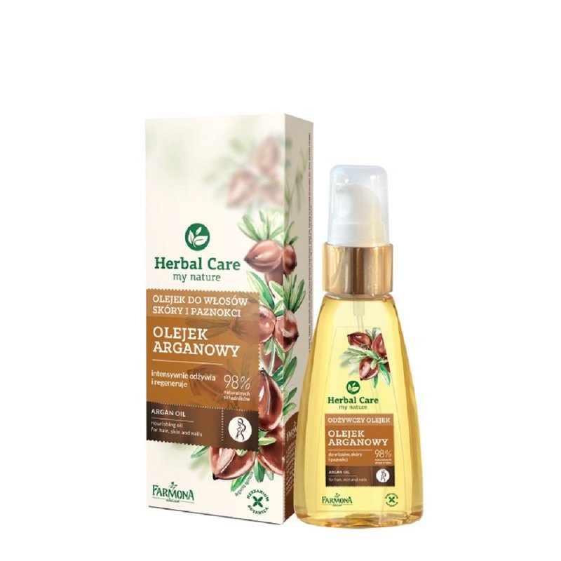 【Hair/Body】Herbal care Moroccan Body/Hair Dual Action Argan Oil - ครีมนวด - วัสดุอื่นๆ สีทอง