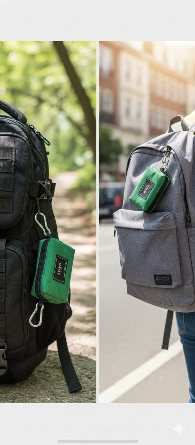 YOYO Utilitarian Style Canvas Coin Pouch | 3C Accessory Bag | Key Holder | Mini Carry-all | Belt Pouch - Coin Purses - Cotton & Hemp 