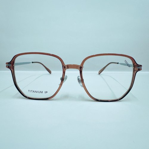 EGlasses。眼鏡物語 站內最高等級UV420濾藍光0度眼鏡│彈性鈦合金鏡框T22032-C5