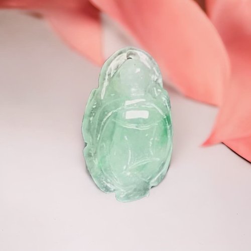 瓔珞珠寶盒 E.L.Jewelry Box 【吉祥‧長壽】冰種飄綠花翡翠金錢龜 | 天然緬甸玉翡翠A貨 |送禮