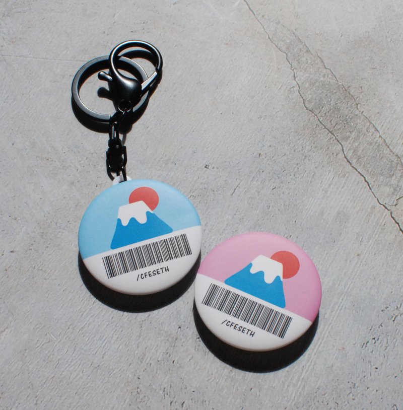 Mount Fuji electronic vehicle keychain! Only shipped after 100 orders! Badge pin, invoice carrier, mobile phone carrier - ที่ห้อยกุญแจ - พลาสติก หลากหลายสี