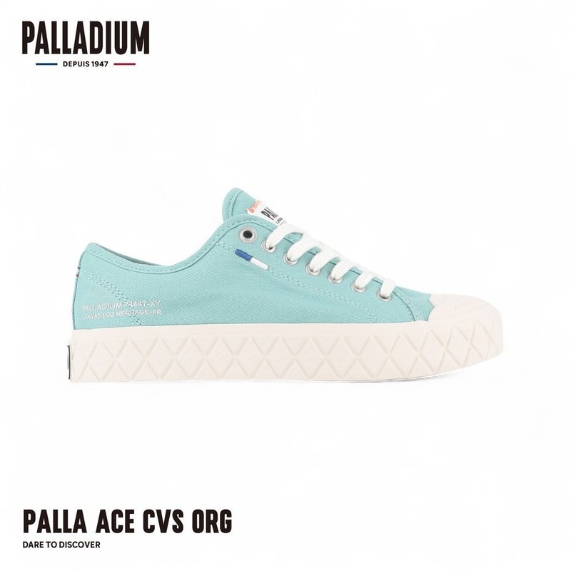 PALLADIUM ACE CVS ORG 鑽石菱紋鬆餅鞋 男女共款 海藍 74447 - 女休閒鞋/帆布鞋 - 其他材質 多色
