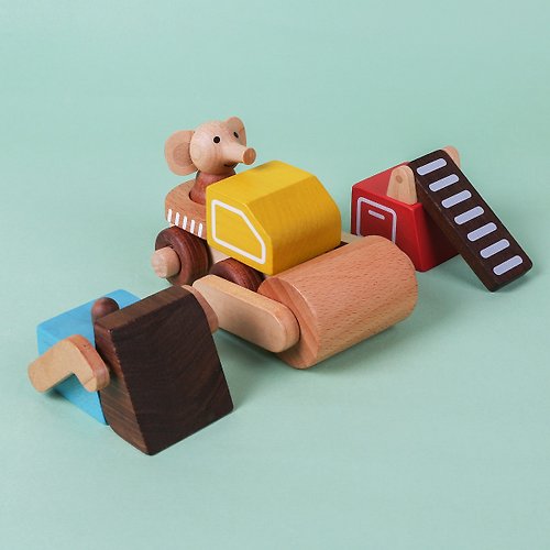 Wooderful life 【工程車】積木玩具 木製遊戲 | Wooderful life