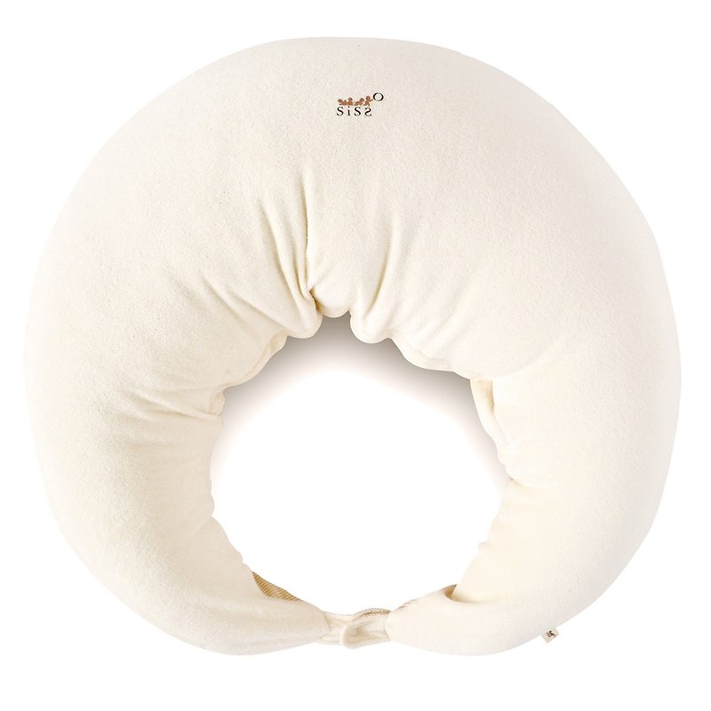 【SISSOオーガニックコットン】オーガニックコットンはとても快適で多機能な授乳枕 - ベビー寝具 - コットン・麻 ホワイト