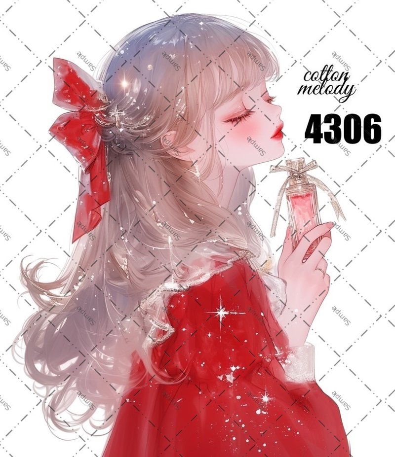 original sticker no.4306 人物ステッカー オリジナルステッカー オリジナル人物ステッカー 装飾ステッカー cotton melody - 貼紙 - 紙 