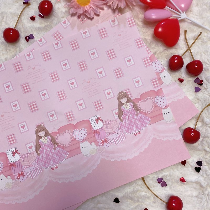 【デザインペーパー】girls room - ご祝儀袋・ポチ袋 - 紙 ピンク