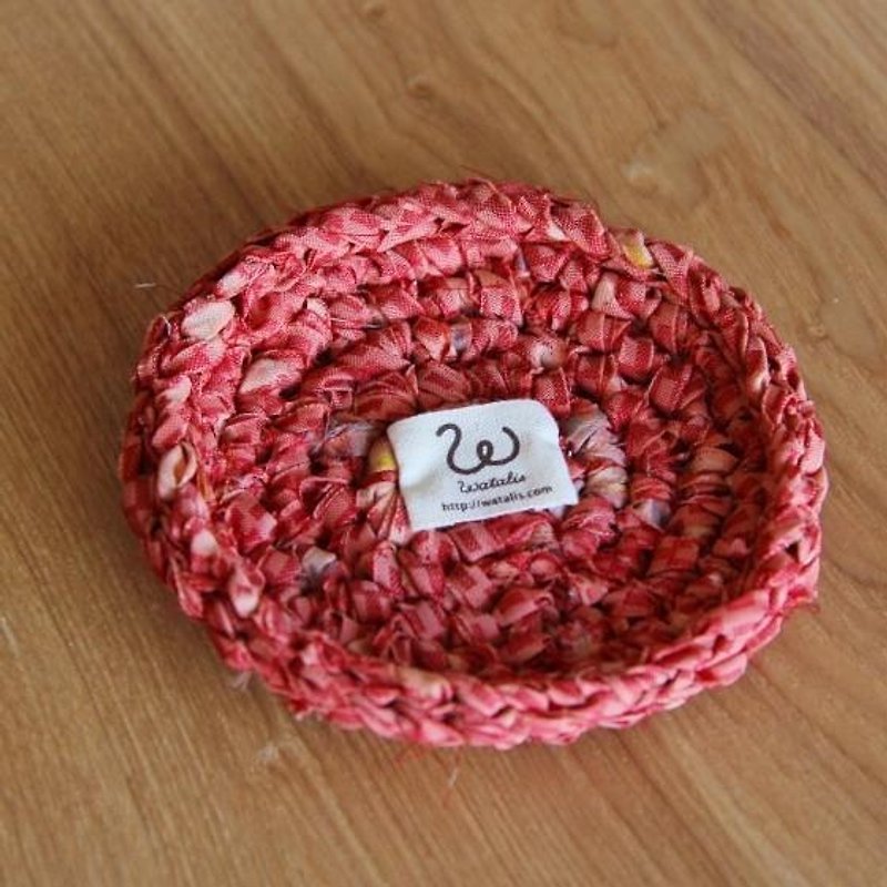 Kimono split knitting coaster Changchun color - Other - Cotton & Hemp Red