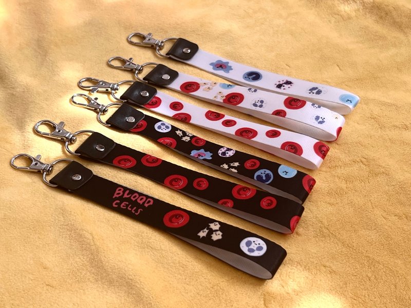 Blood cell hand strap - 鎖匙扣/鎖匙包 - 尼龍 黑色