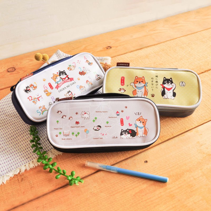 Shiba nosuke / leather upturned pen case - กล่องดินสอ/ถุงดินสอ - หนังเทียม 