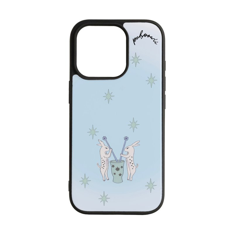 Wish Rabbits (sky blue) Phone Case - 手機殼/手機套 - 其他材質 藍色