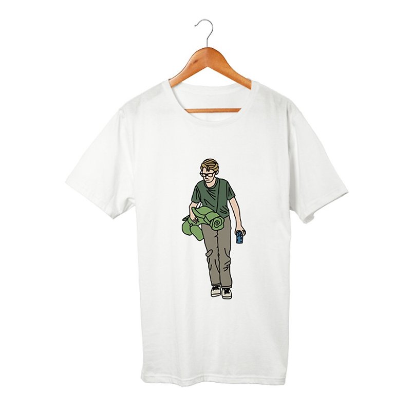 Teddy T-shirt - เสื้อยืดผู้ชาย - ผ้าฝ้าย/ผ้าลินิน ขาว