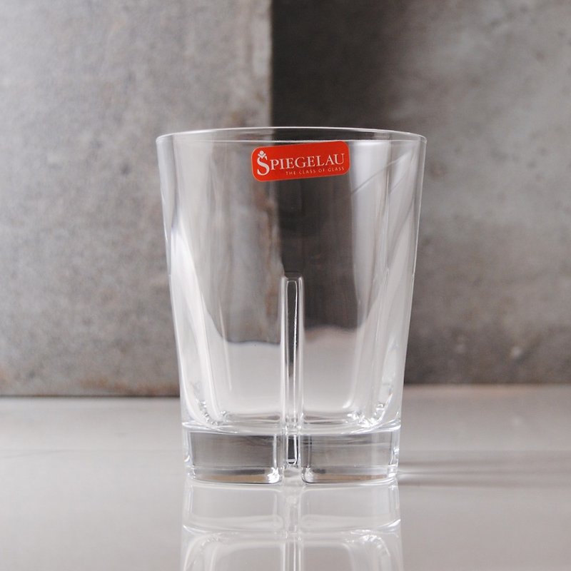 345cc【ドイツ】シュピーゲラウプラチナ結晶ウイスキーガラス無鉛クリスタルガラスのレタリングウイスキー - 置物 - ガラス グレー