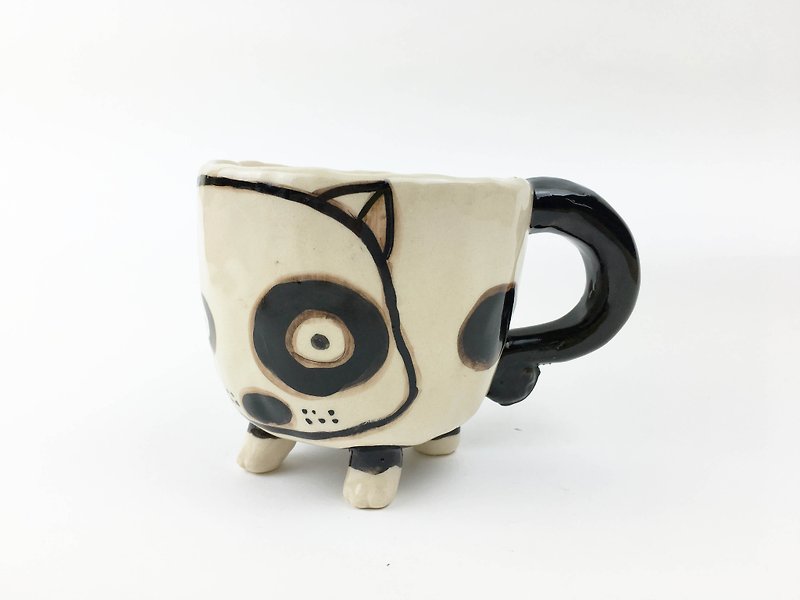 Nice Little Clay hand dog feet Cup _ can pick style 112562 - Mugs - Pottery White