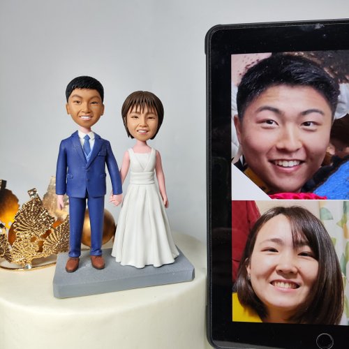 LifeXtyle 樂活式 客製化結婚週年紀念禮物訂婚禮物定製蛋糕裝飾牌肖像畫公仔人偶