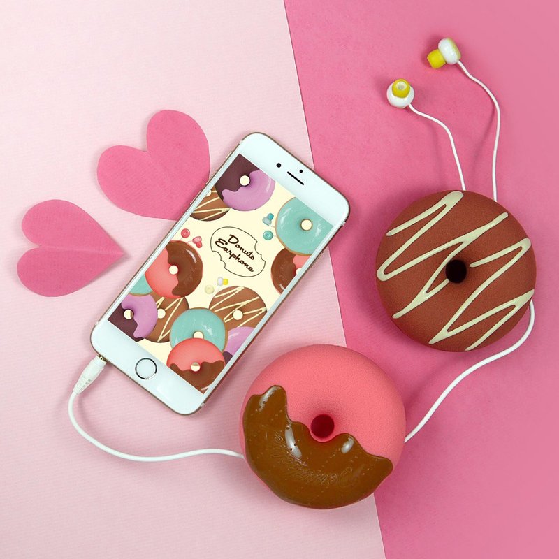 Dreams│Donuts Earphone 甜甜圈耳機禮物組 - 耳機/藍牙耳機 - 塑膠 