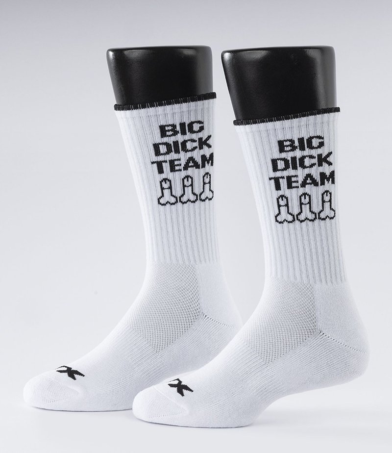 BIG DICK TEAM Air cushion Socks - Socks - Cotton & Hemp White