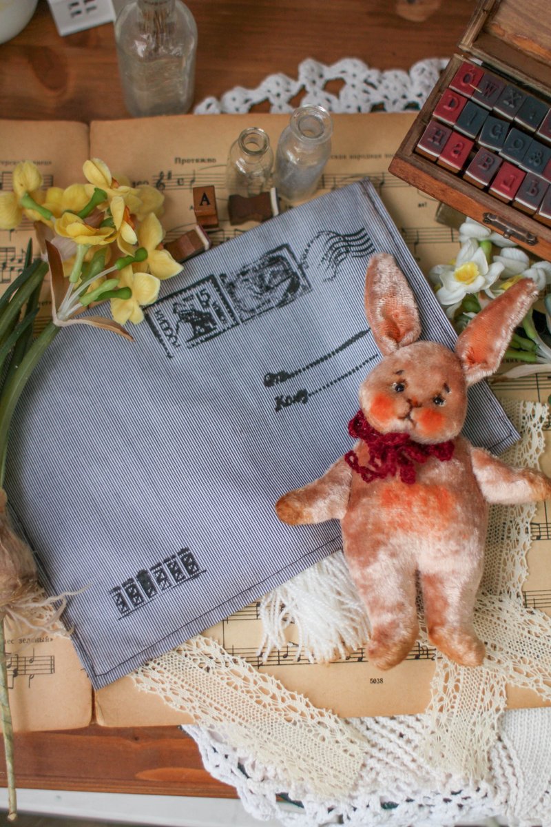 Handmade Collectible Teddy Bear OOAK plushinnes toy gift home decor art DIY手工 - 玩偶/公仔 - 其他材質 多色