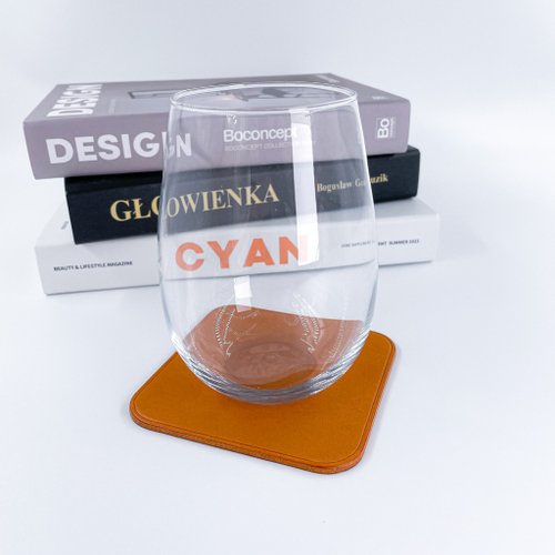 YTLEATHER 手工皮件 真皮方形杯墊丨吸水杯墊丨客製姓名丨手工製作丨禮物聖誕禮盒