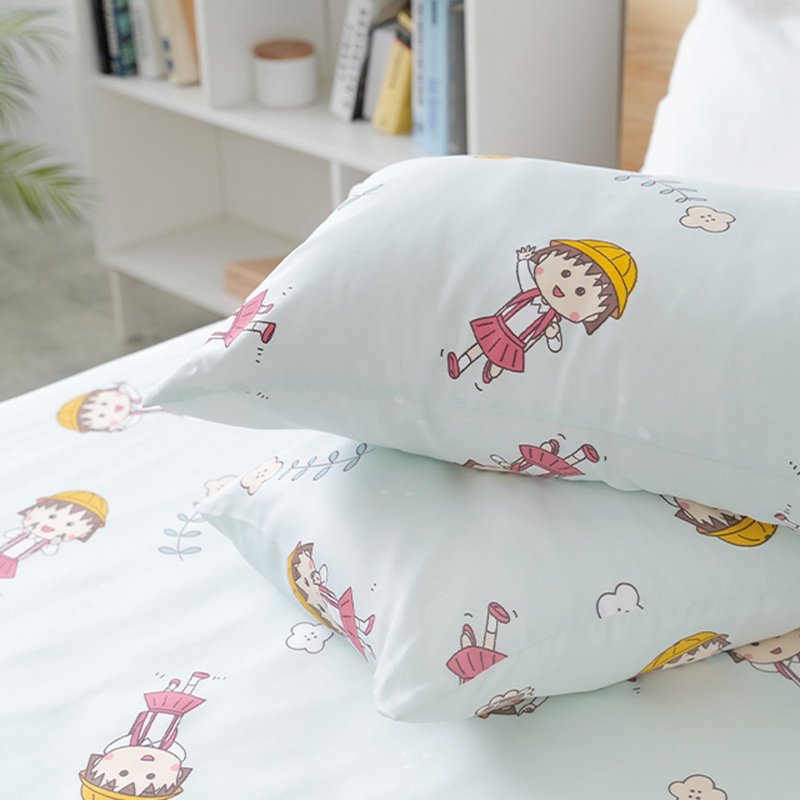 櫻桃小丸子100%天絲枕頭套2入組 花漾朵朵-Tencel天絲萊賽爾纖維 - 寢具/床包 - 其他材質 多色
