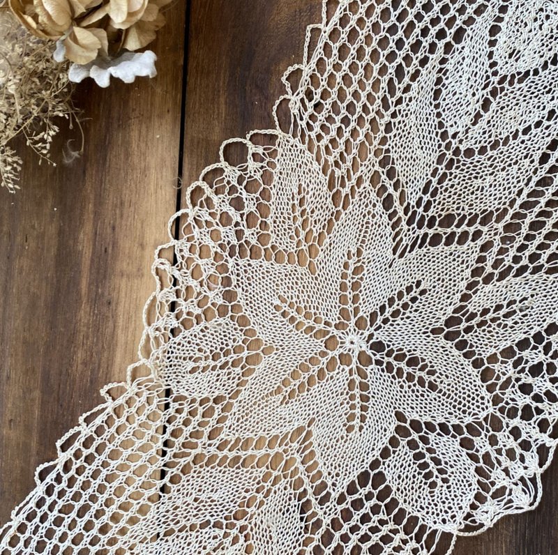 [Good Day Fetish] German vintage antique hand-woven lace 017 atmospheric home decoration - Place Mats & Dining Décor - Other Materials White