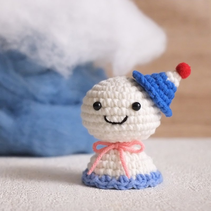 【DIY材料包】富士山晴天娃娃 - 編織/刺繡/羊毛氈/縫紉 - 其他材質 藍色