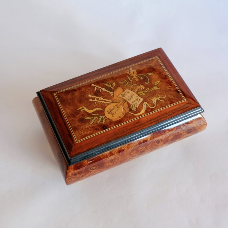 瑞士復古 Reuge Music 手工音樂盒 - 擺飾/家飾品 - 木頭 咖啡色