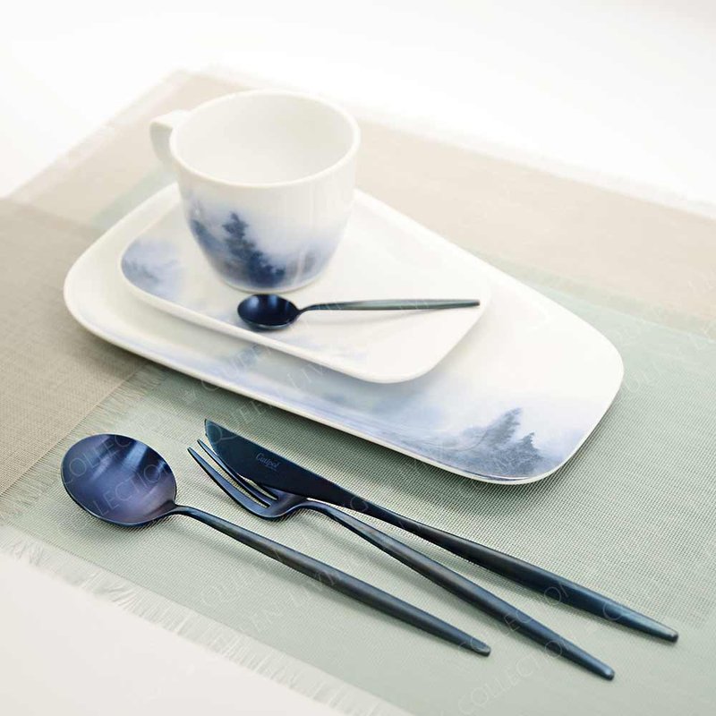 葡萄牙 Cutipol  MOON  宇宙藍 主餐四件組(刀叉匙+咖啡匙) - 餐具/刀叉湯匙 - 不鏽鋼 藍色