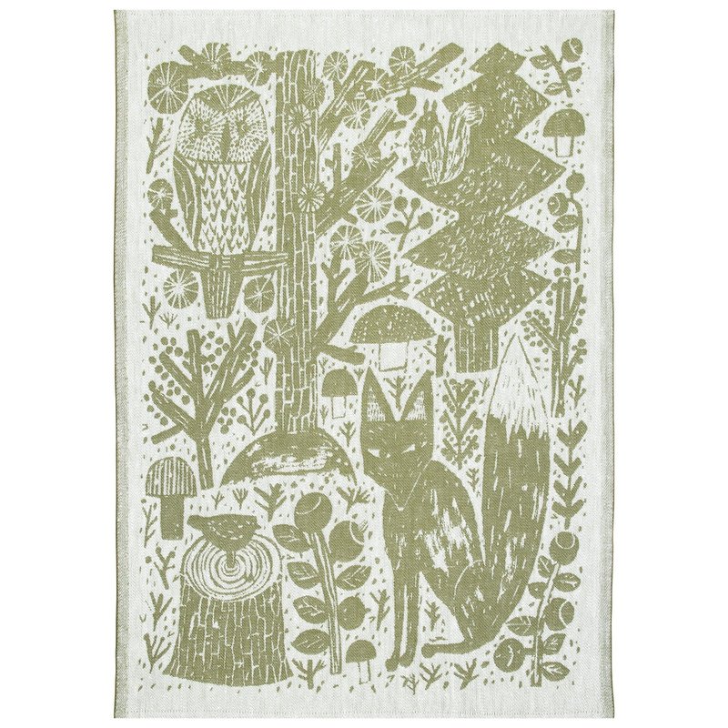 Matti Pikkujämsä Collaboration Multi-Towel / Towel (Forest Olive Green) - ผ้ารองโต๊ะ/ของตกแต่ง - ผ้าฝ้าย/ผ้าลินิน สีเขียว